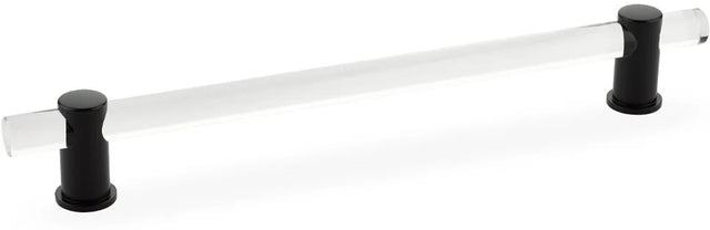 Lumiere Pull, Adjustable Clear Acrylic, Matte Black, 8'' cc 408-MB
