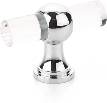 Lumiere Transitional T-Knob, Adjustable Clear Acrylic, Polished Chrome, 2'' 411-26