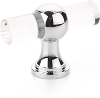 Lumiere Transitional T-Knob, Adjustable Clear Acrylic, Polished Chrome, 2'' 411-26