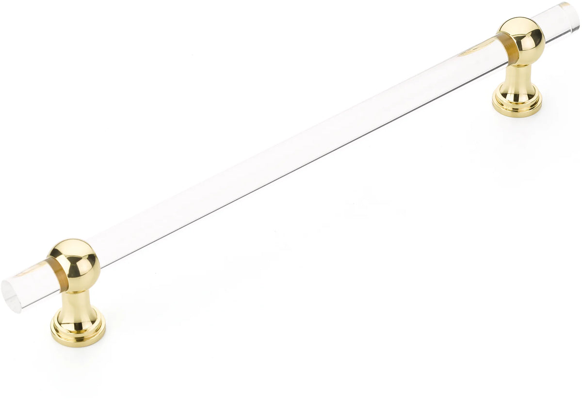 Lumiere Transitional Appliance Pull, NON-Adjustable Clear Acrylic, 12'' cc