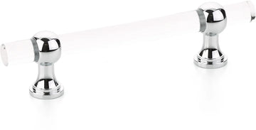 Lumiere Transitional Pull, Adjustable Clear Acrylic, Polished Chrome, 4'' cc 414-26
