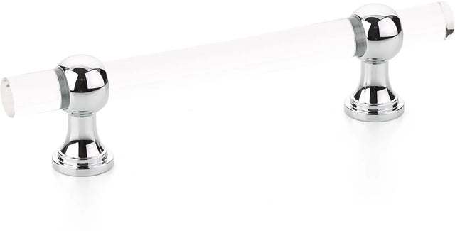 Lumiere Transitional Pull, Adjustable Clear Acrylic, Polished Chrome, 4'' cc 414-26