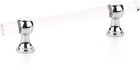 Lumiere Transitional Pull, Adjustable Clear Acrylic, Polished Chrome, 4'' cc 414-26