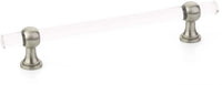 Lumiere Transitional Pull, Adjustable Clear Acrylic, Satin Nickel, 6'' cc 416-15