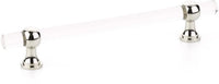 Lumiere Transitional Pull, Adjustable Clear Acrylic, Polished Nickel, 6'' cc 416-PN