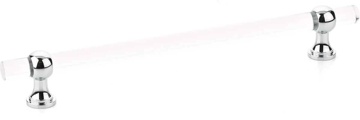 Lumiere Transitional Pull, Adjustable Clear Acrylic, Polished Chrome, 8'' cc 418-26