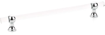 Lumiere Transitional Pull, Adjustable Clear Acrylic, Polished Chrome, 8'' cc 418-26