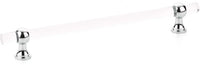 Lumiere Transitional Pull, Adjustable Clear Acrylic, Polished Chrome, 8'' cc 418-26