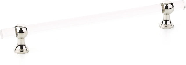 Lumiere Transitional Pull, Adjustable Clear Acrylic, Polished Nickel, 8'' cc 418-PN