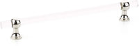 Lumiere Transitional Pull, Adjustable Clear Acrylic, Polished Nickel, 8'' cc 418-PN