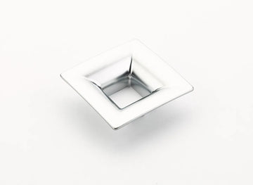 Finestrino Pull, Flared Square, Matte Chrome, 32 mm cc 440-M26