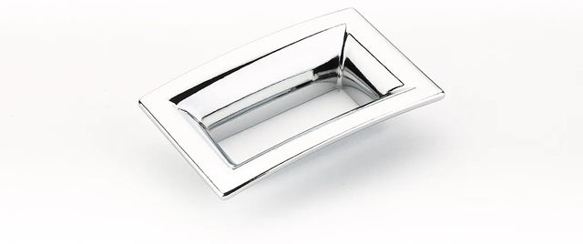 Finestrino Pull, Flared Rectangle, Polished Chrome, 64 mm cc 441-26