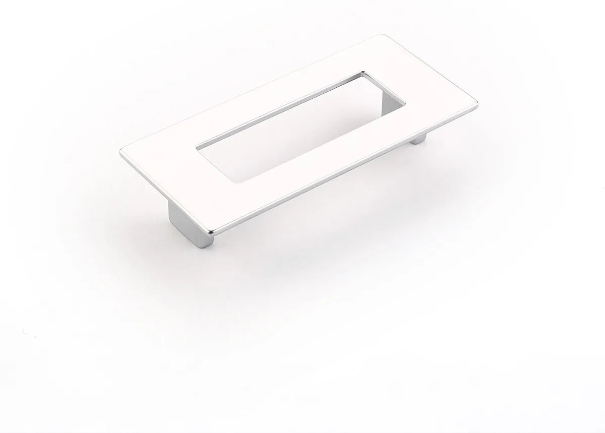 Finestrino Pull, Rectangle, Matte Chrome, 96 mm cc 444-M26