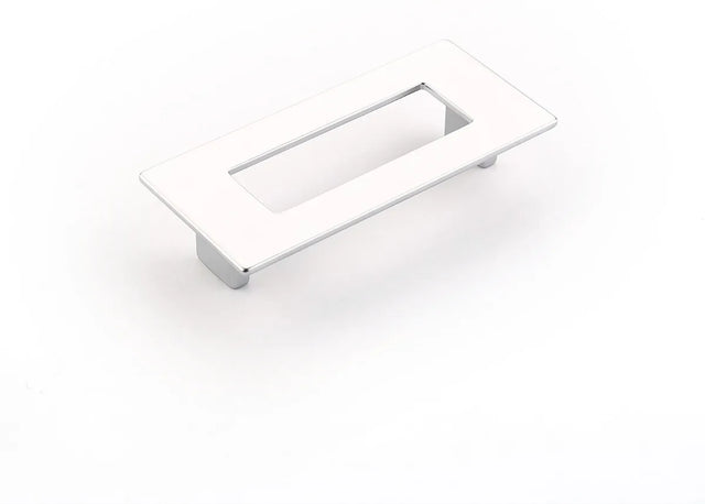 Finestrino Pull, Rectangle, Matte Chrome, 96 mm cc 444-M26