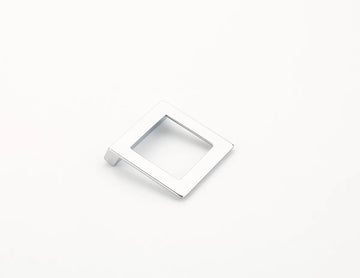 Finestrino Pull, Angled Square, Matte Chrome, 32 mm cc 450-M26