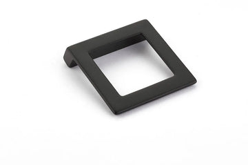 Finestrino Pull, Angled Square, Matte Black, 32 mm cc 450-MB