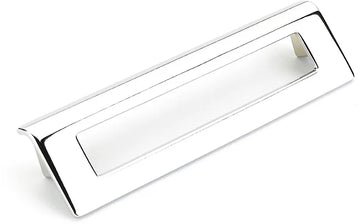 Finestrino Pull, Angled Rectangle, Polished Chrome, 160 mm cc 451-26