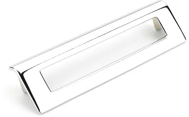 Finestrino Pull, Angled Rectangle, Polished Chrome, 160 mm cc 451-26