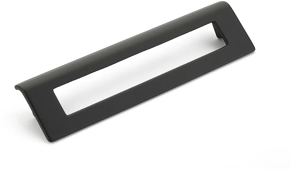 Finestrino Pull, Angled Rectangle, Matte Black, 160 mm cc 451-MB