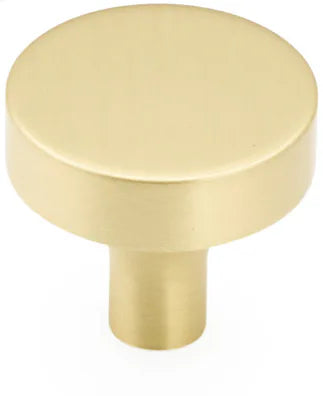 Haniburton Knob, Round, Satin Brass, 1-1/4'' dia 470-SB