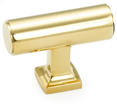 Haniburton T-Pull, Unlacquered Brass, 1/2'' 473-UNBR