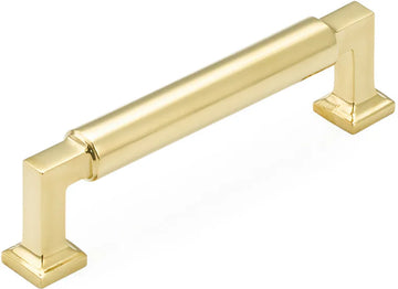 Haniburton Pull, Unlacquered Brass, 4'' cc 474-UNBR