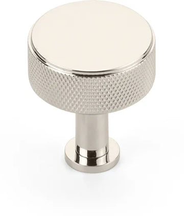 Pub House Knob, Knurled, Polished Nickel, 1-1/4'' dia 5002-PN