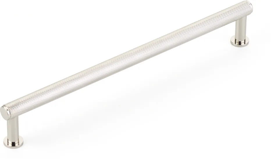 Pub House Pull, Knurled, Polished Nickel, 8'' cc 5008-PN