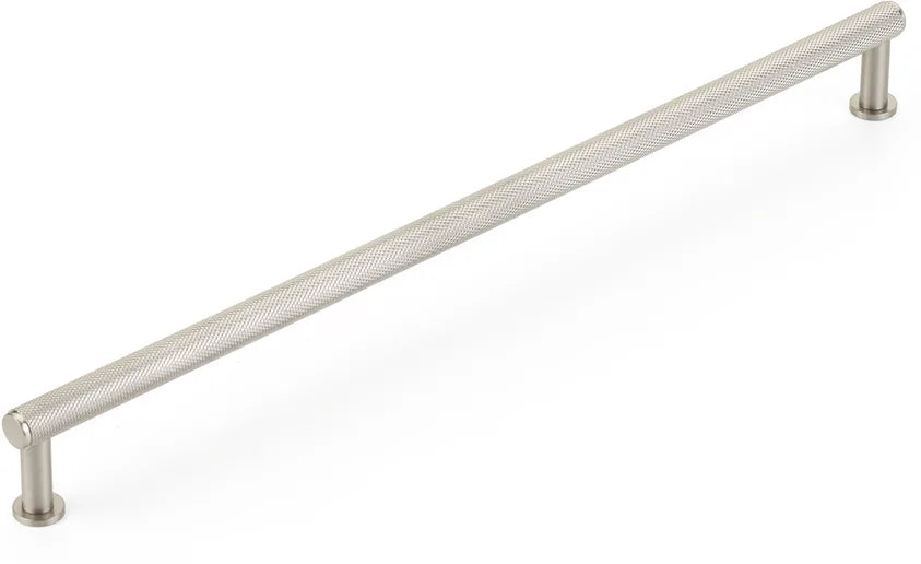 Pub House Pull, Knurled, Brushed Nickel, 12'' cc 5012-BN