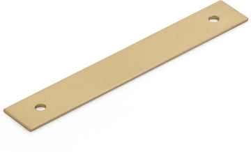 Pub House Backplate for Pull, Signature Satin Brass, 4'' cc 5104B-SSB