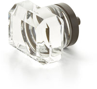City Lights Rectangular Glass Knob, 1-3/4''