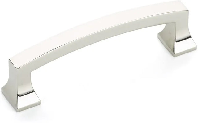 Menlo Park Pull, Arched, Polished Nickel, 3-1/2'' cc 526-PN