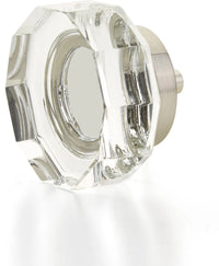 City Lights Large Multi-Sided Glass Knob, Satin Nickel, 1-3/4'' dia 53-15