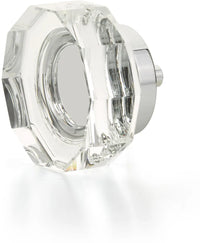 City Lights Large Multi-Sided Glass Knob, Polished Chrome, 1-3/4'' dia 53-26