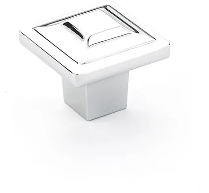 Menlo Park Knob, Square, Polished Chrome, 1-1/4'' 530-26