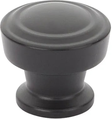 Menlo Park Knob, Round, Matte Black, 1-1/4'' dia 533-MB