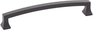 Menlo Park Pull, Arched, Matte Black, 6'' cc 541-MB