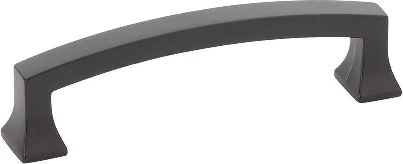 Menlo Park Pull, Arched, Matte Black, 4'' cc 542-MB