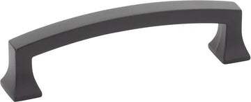 Menlo Park Pull, Arched, Matte Black, 4'' cc 542-MB