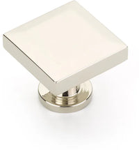 Heathrow Knob, Square, Polished Nickel, 1-1/4'' 551-PN