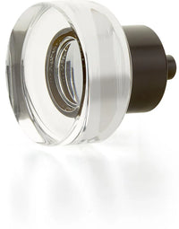 City Lights Round Disc Glass Knob, Oil Rubbed Bronze, 1-3/8'' dia 56-10B