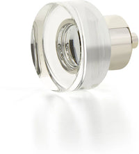 City Lights Round Disc Glass Knob, Polished Nickel, 1-3/8'' dia 56-PN