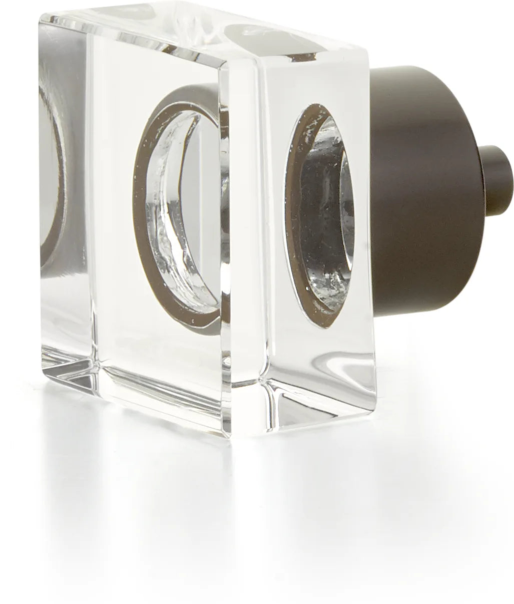 City Lights Square Glass Knob, 1-1/4''