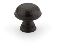 Atherton Hammered Knob, Plain Edge, 1-1/4'' dia