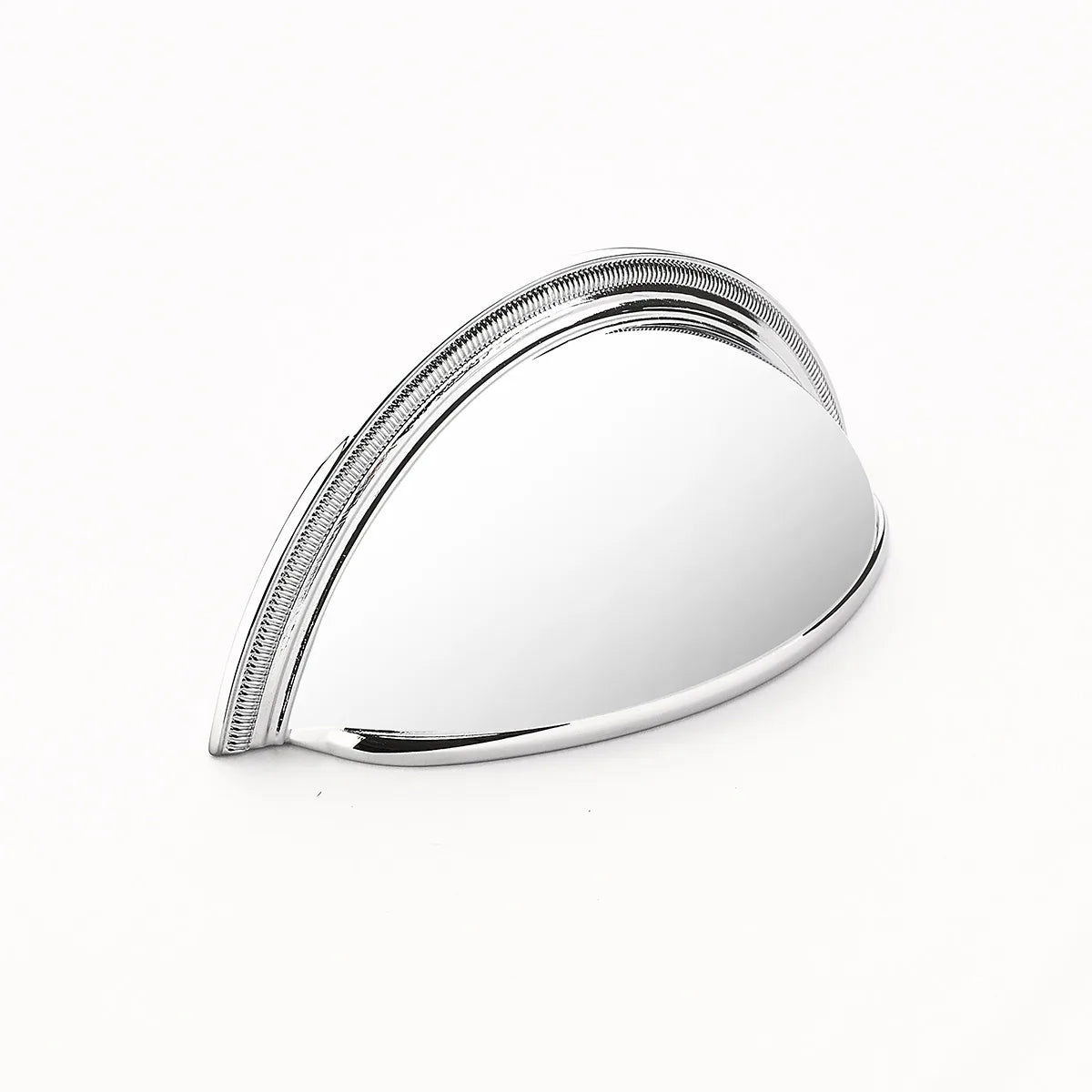 Atherton Cup Pull, Plain Surface, Knurled Edge, Polished Chrome, 3'' cc 575-26