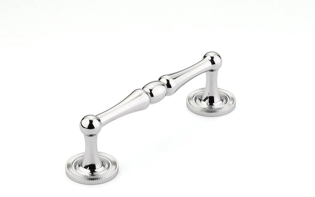 Atherton Pull, Knurled Footplates, Polished Chrome, 4'' cc 576-26
