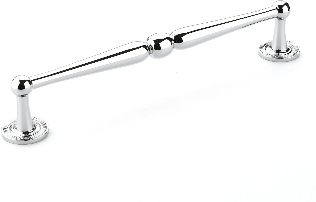 Atherton Pull, Knurled Footplates, Polished Chrome, 8'' cc 577-26