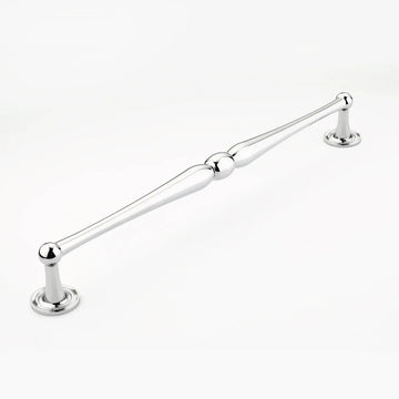 Atherton Appliance Pull, Knurled Footplates, Polished Chrome, 15'' cc 578-26