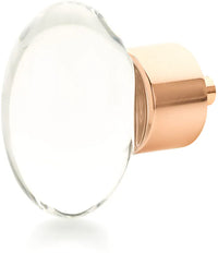 City Lights Oval Glass Knob, Polished Nickel, 1-3/4'' dia 60-PN