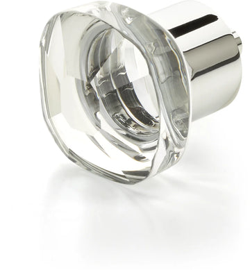 City Lights Soft Square Glass Knob, Polished Chrome, 1-1/4''  61-26